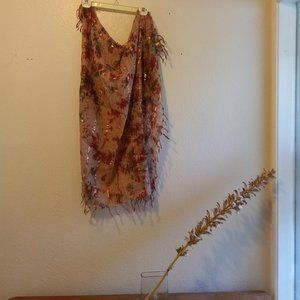 Cotton Gauze Tie Die Scarf Boho Beachy Travel Rock N Roll Art To Wear Festival